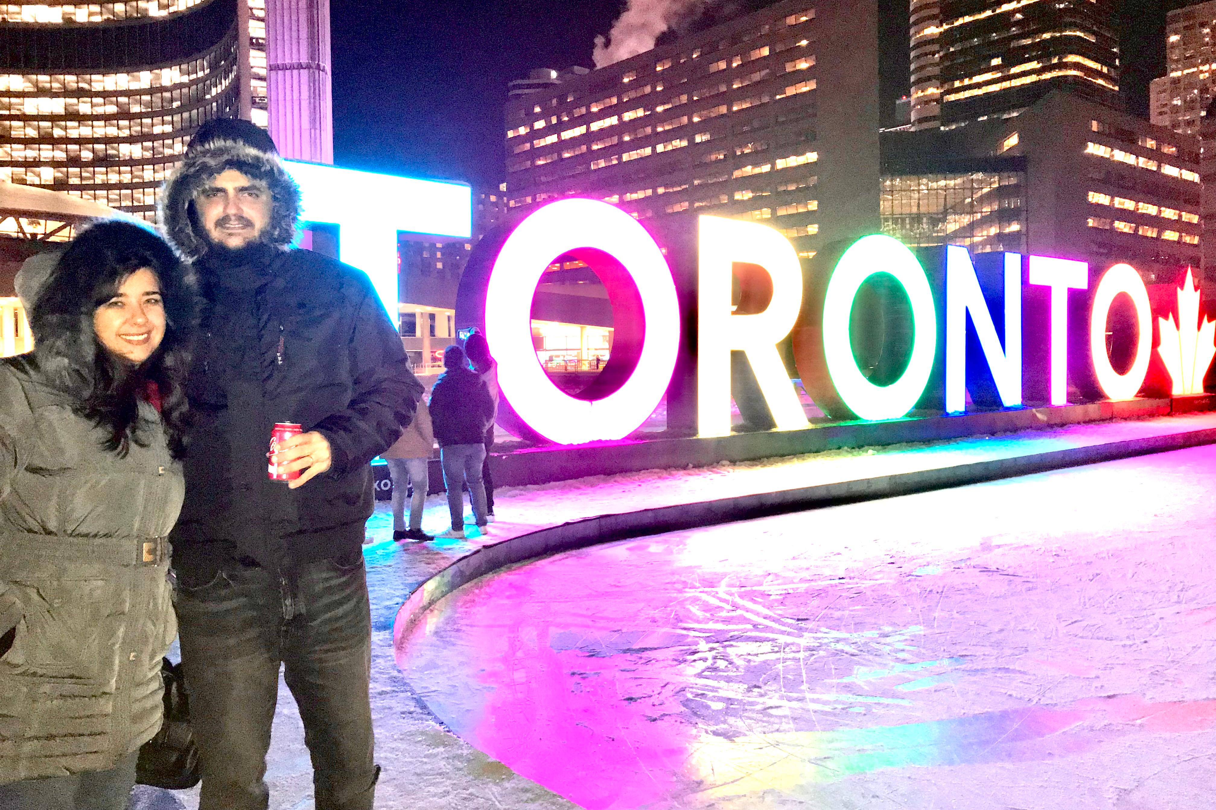 Guto e Ligia Antoniazi em Toronto, Canadá